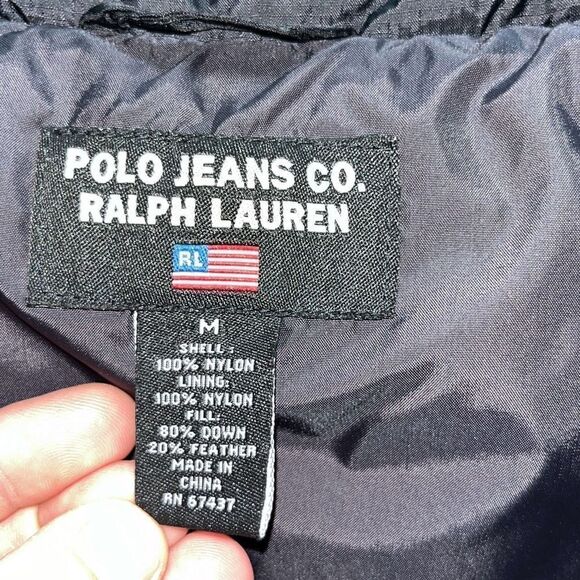 Polo Jeans Company Ralph Lauren Down Puffer Vest Mens Medium - Picture 14 of 14
